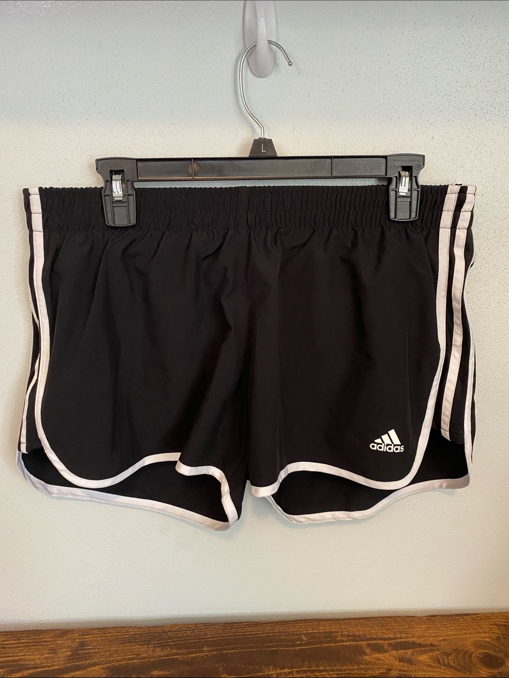 adidas Women’s Black Shorts with White Trim